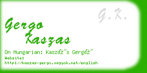 gergo kaszas business card